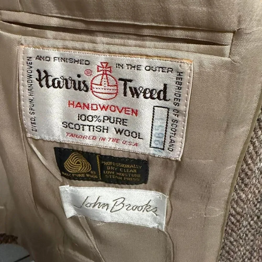 Harris-tweed Women's Brown and Tan Jacket